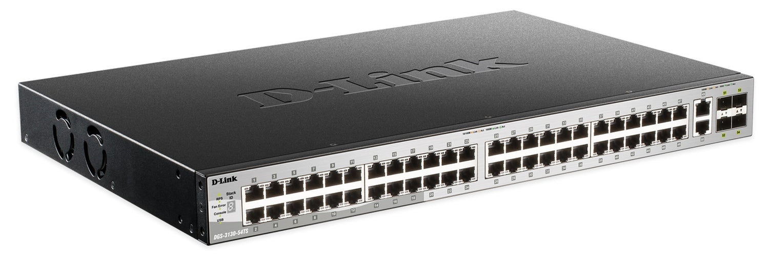 D-Link Network DGS-3130-54TS DGS-3130 Series 48 Ports Managed L3 Gigabit Switch with 6x10GbE Port